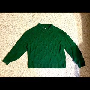 H&M Green Mock neck Sweater